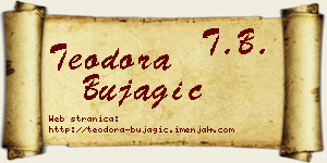 Teodora Bujagić vizit kartica